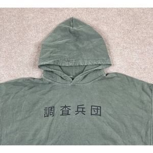 Attack On Titan Hoodie unisex Size Xs Green Pullover Sweater Ripple Junction Adu